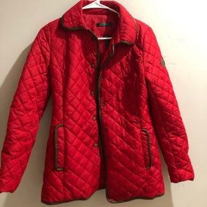 Red quilted jacket from Lauren Ralf Lauren